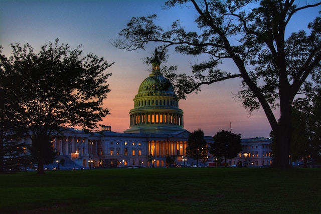 U.S. Congress Building at Night